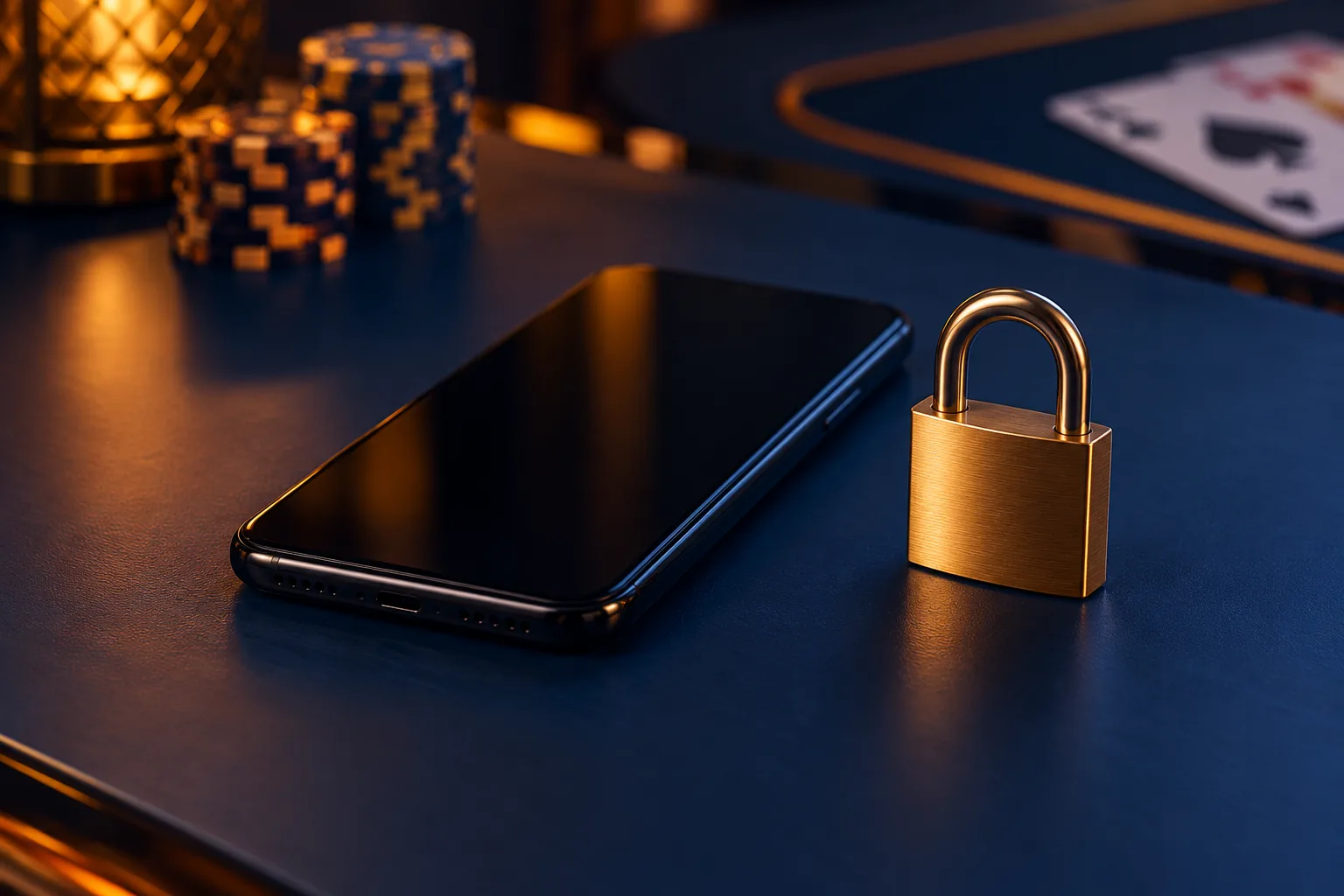 Phone and padlock for the Mostbet registration guide